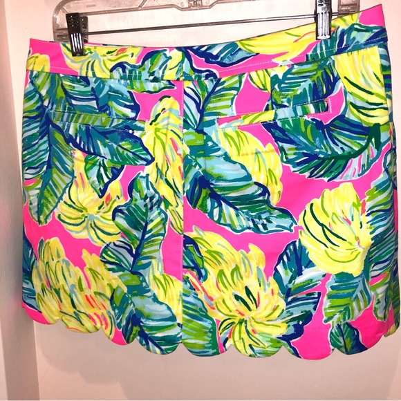 Lilly Pulitzer Colette Skort Pink Sunset Local Flavor Print Size 8 - Picture 2 of 5